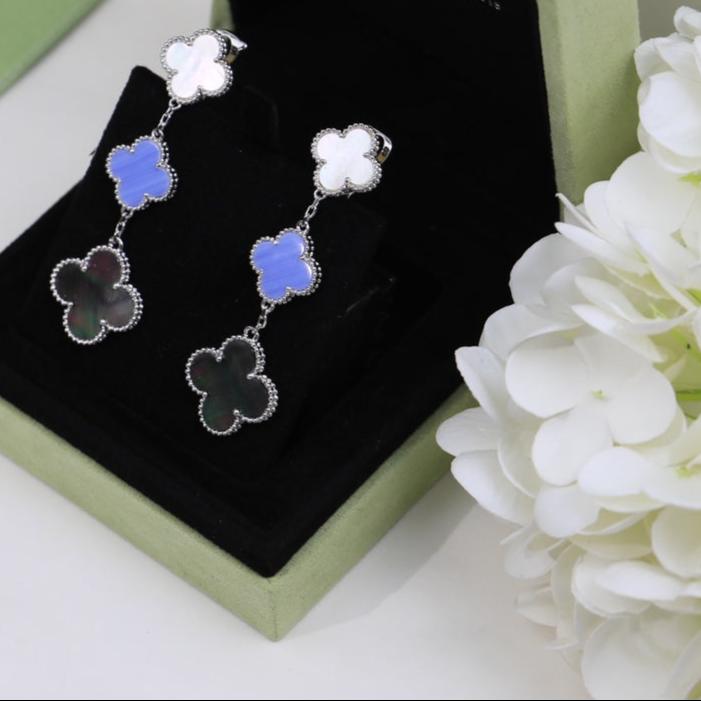 18K Celestial Magic Alhambra Three Motifs Earrings