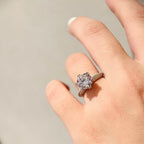 18K Celestial T Pav̩ T Setting Engagement Ring