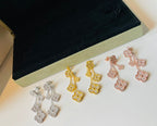 18K Celestial Magic Alhambra Four Diamonds Motifs Clover Earrings