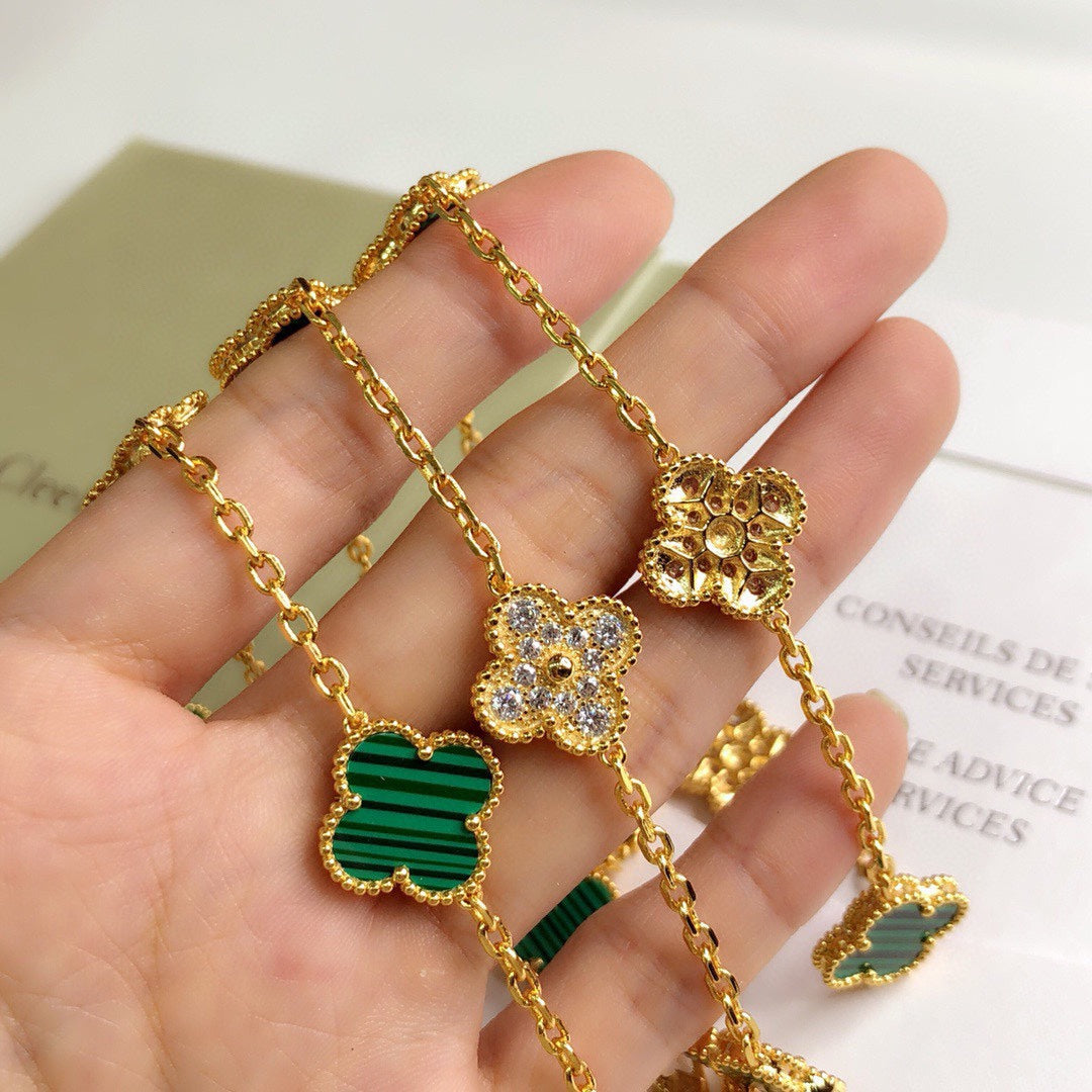 18K Celestial Vintage Alhambra 20 Motifs Long Clover Necklace