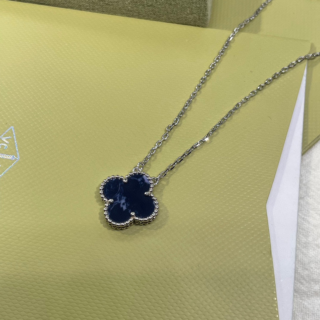 18K Celestial Vintage Alhambra Crystal Blue Bracelet