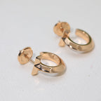 18K Celestial T Hoop Earrings