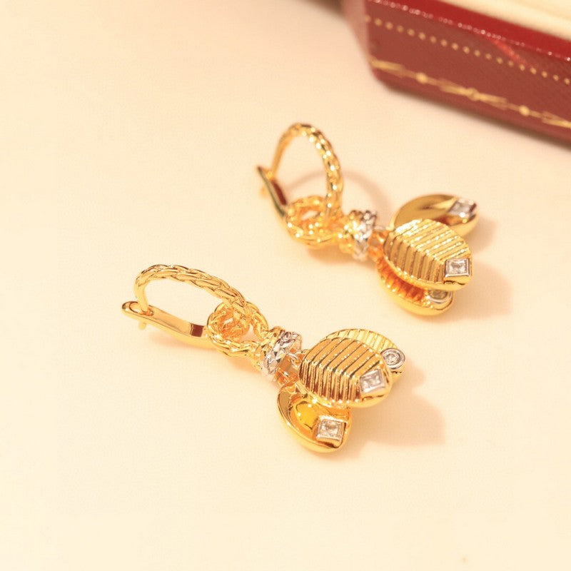 18K Celestial Grain De Caf̩ Earrings