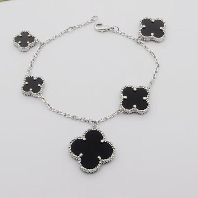 18K Celestial Magic Alhambra Five Black Motifs Bracelet