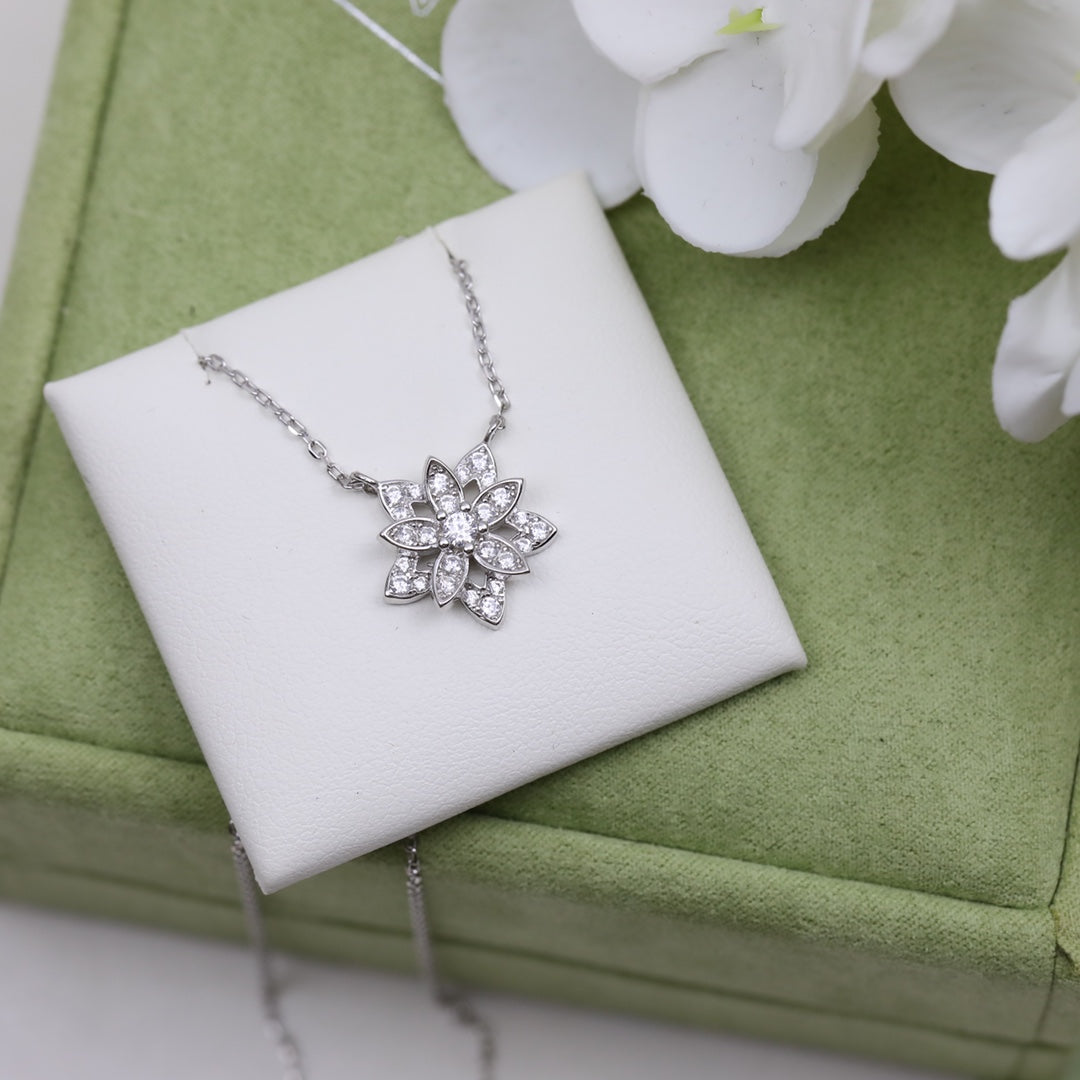 18K Celestial Lotus Openwork Pendant Necklace