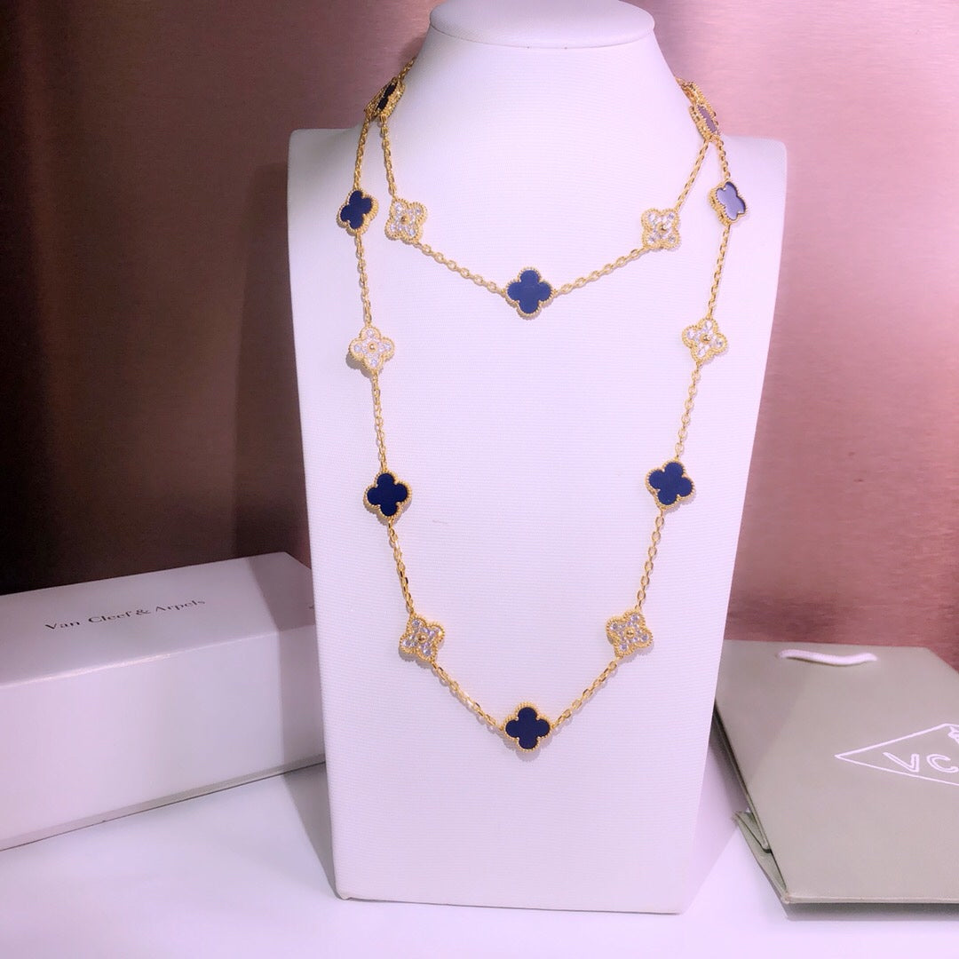 18K Celestial Vintage Alhambra 20 Motifs Long Necklace