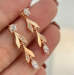 18K Celestial T Victoria Vine Convertible Drop Earrings
