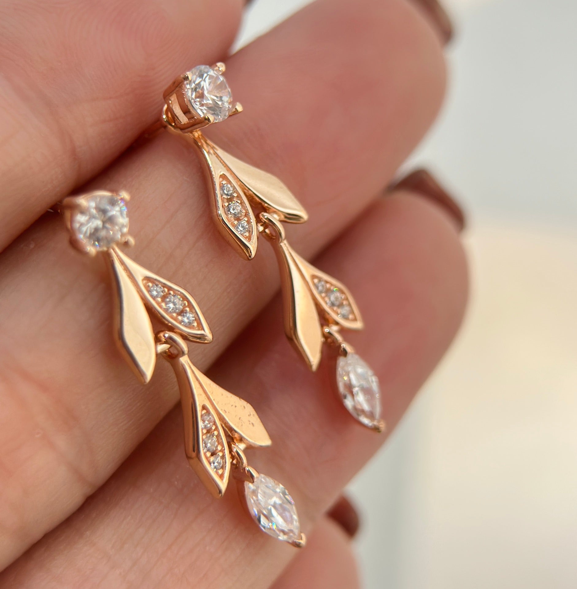 18K Celestial T Victoria Vine Convertible Drop Earrings