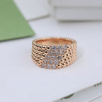 18K Celestial Perl̩e Diamonds Five Rows Ring