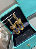18K Celestial T HardWear Large Link Diamonds Earrings