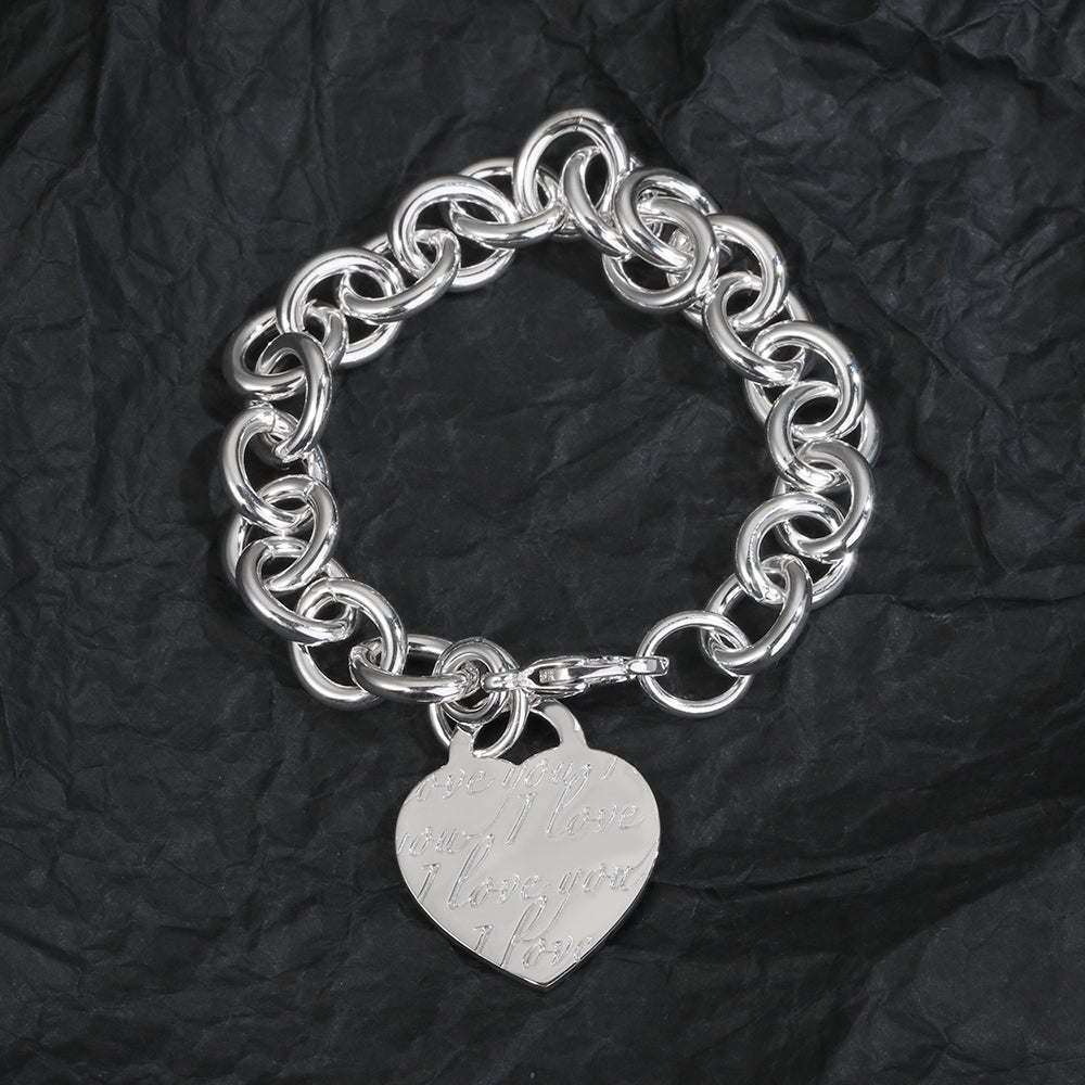 18K Celestial T Heart Tag Bracelet