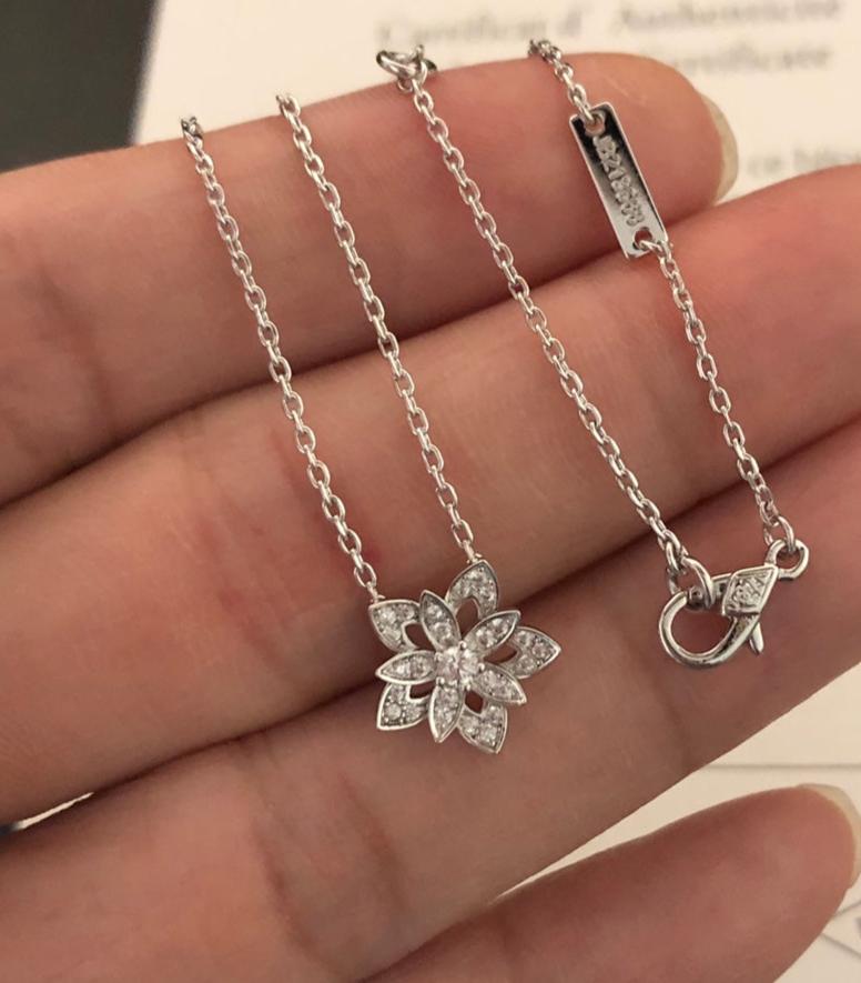 18K Celestial Lotus Openwork Pendant Necklace