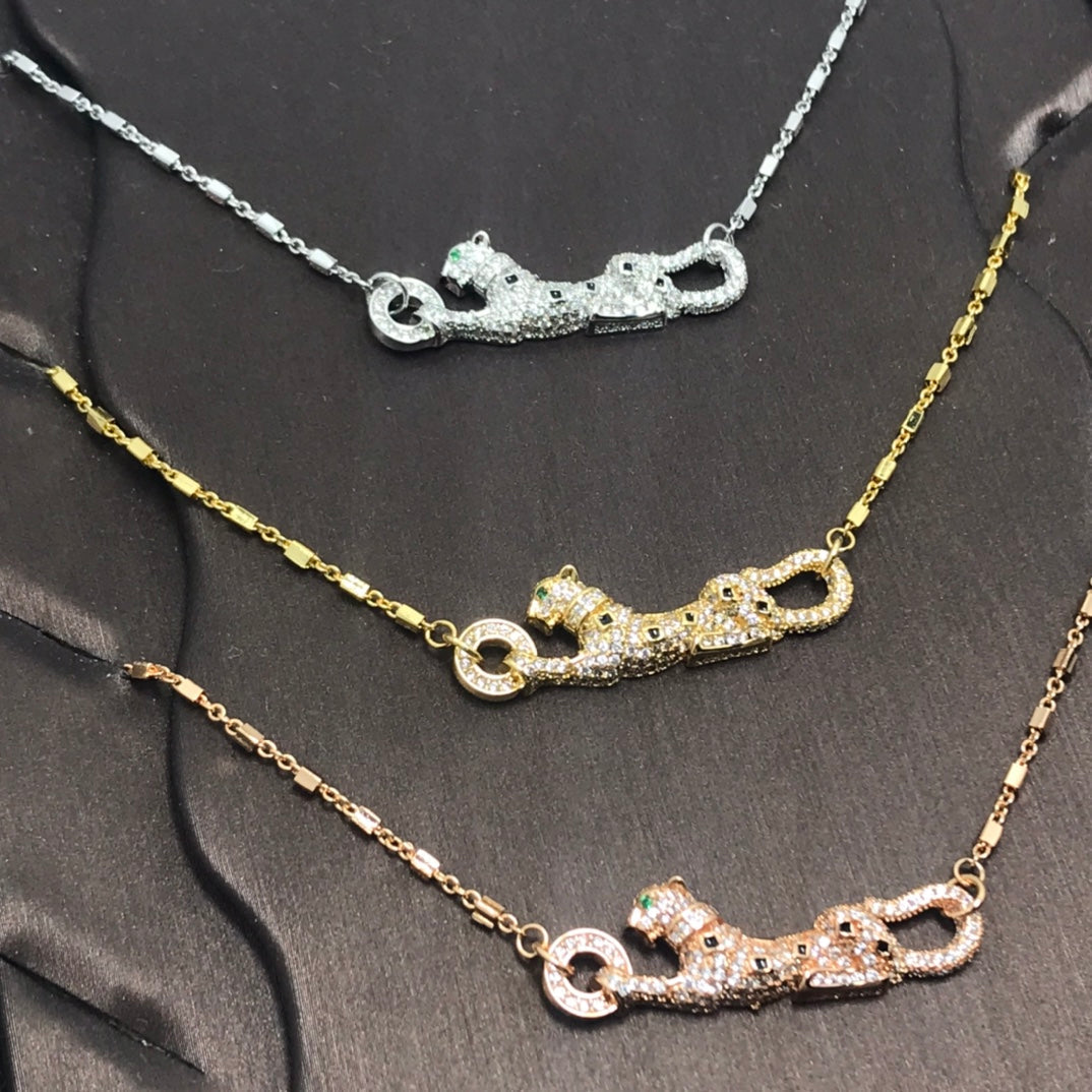 18K Celestial Panth̬re De Diamond Necklace