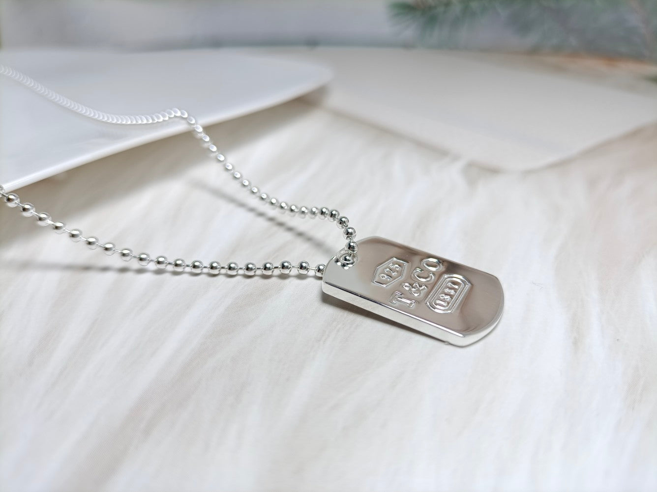 18K Celestial T 1837 Tag Pendant Necklace