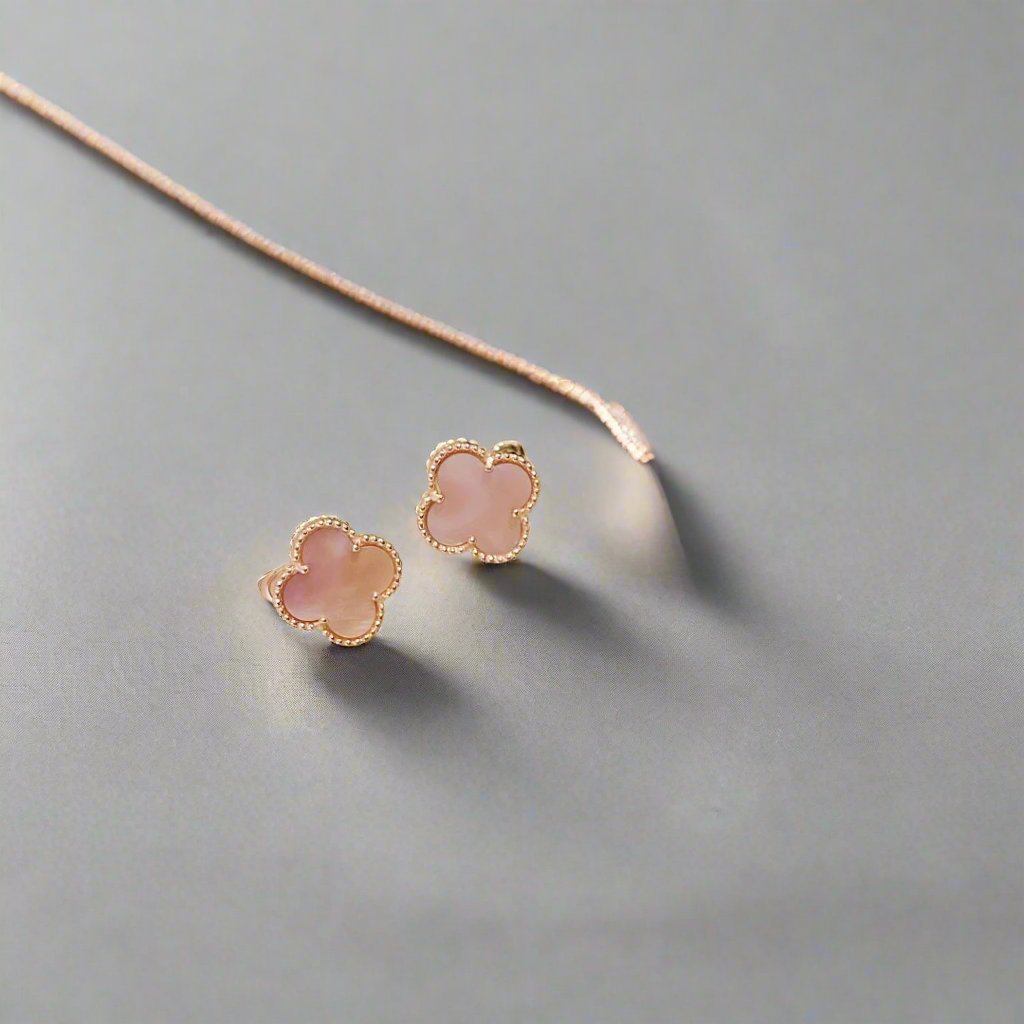 18K Celestial Magic Alhambra Pink Opale Earrings