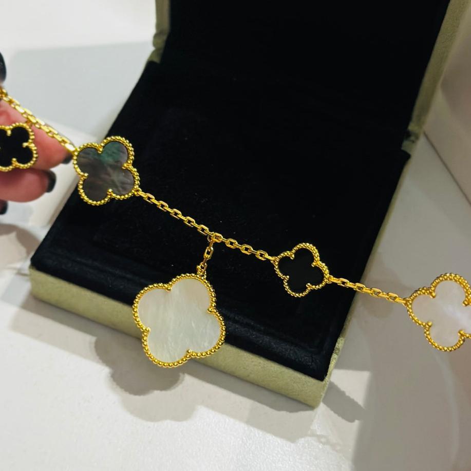 18K Celestial Magic Alhambra Five Motifs Clover Bracelet