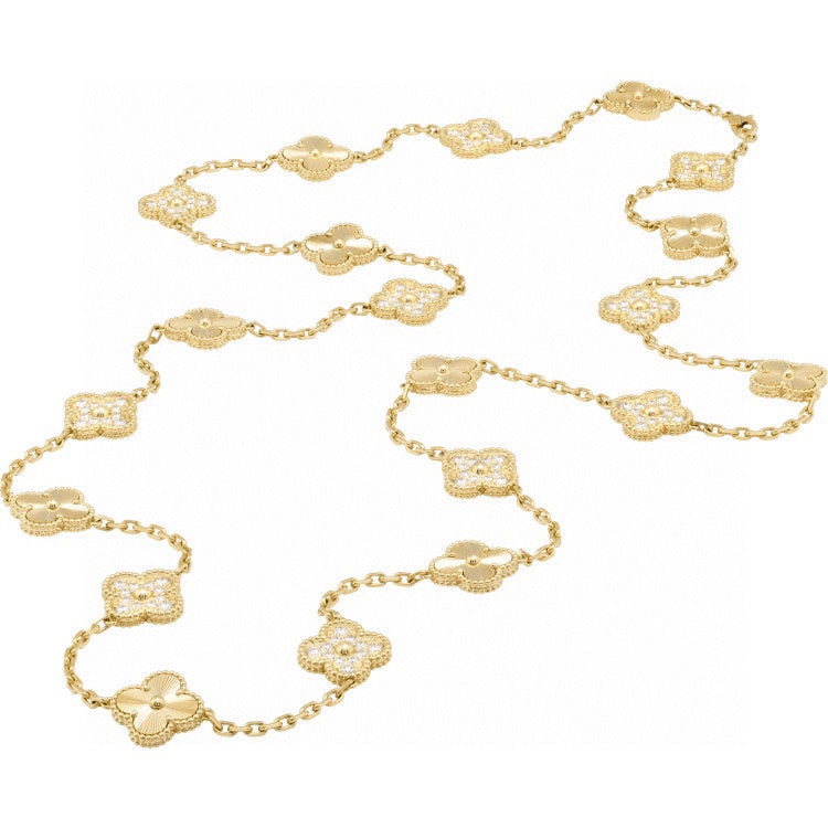 18K Celestial Vintage Alhambra 20 Motifs Long Necklace