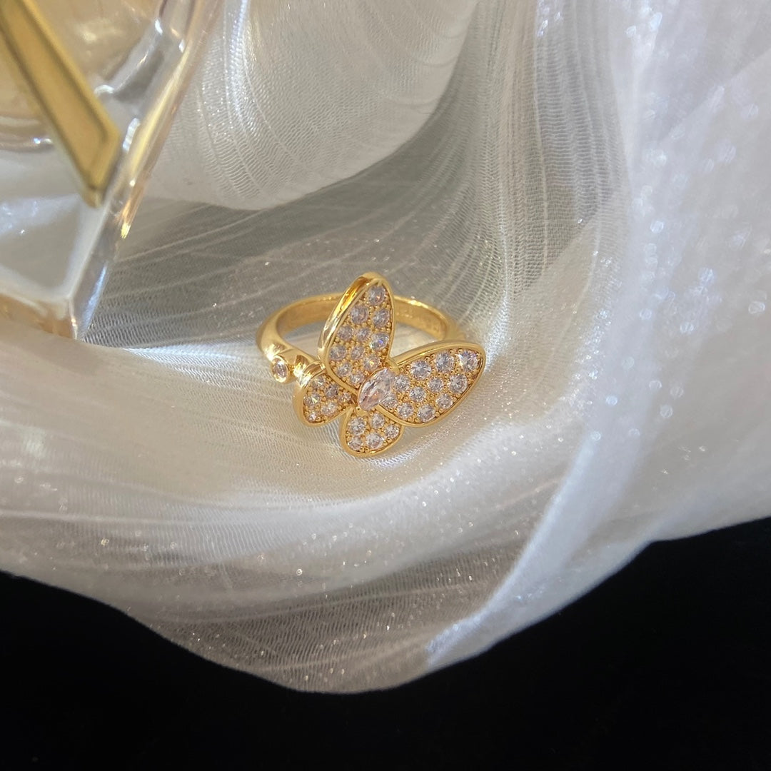 18K Celestial Two Butterfly Ring