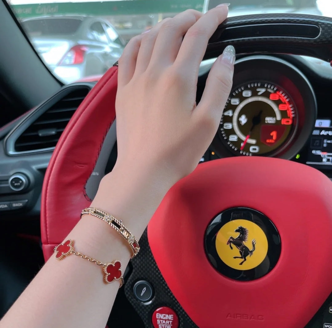 18K Celestial Perl̩e Sweet Clovers Small Bracelet