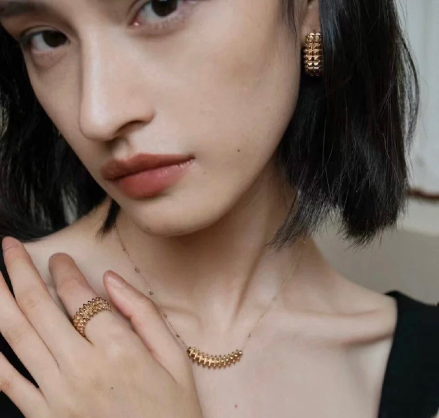 18K Celestial Clash De Earrings