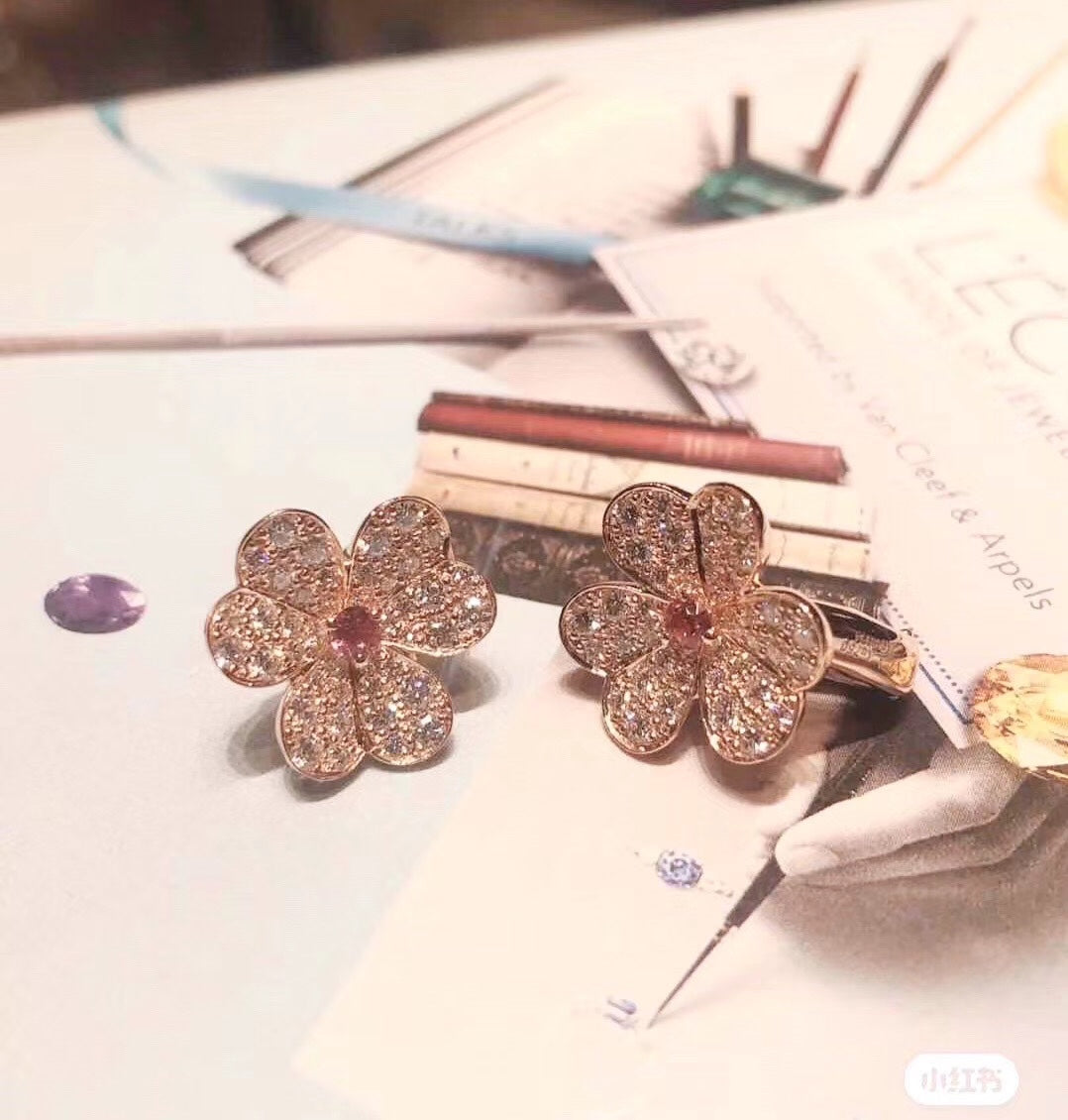 18k Celestial Frivole Pink Sapphire Earrings