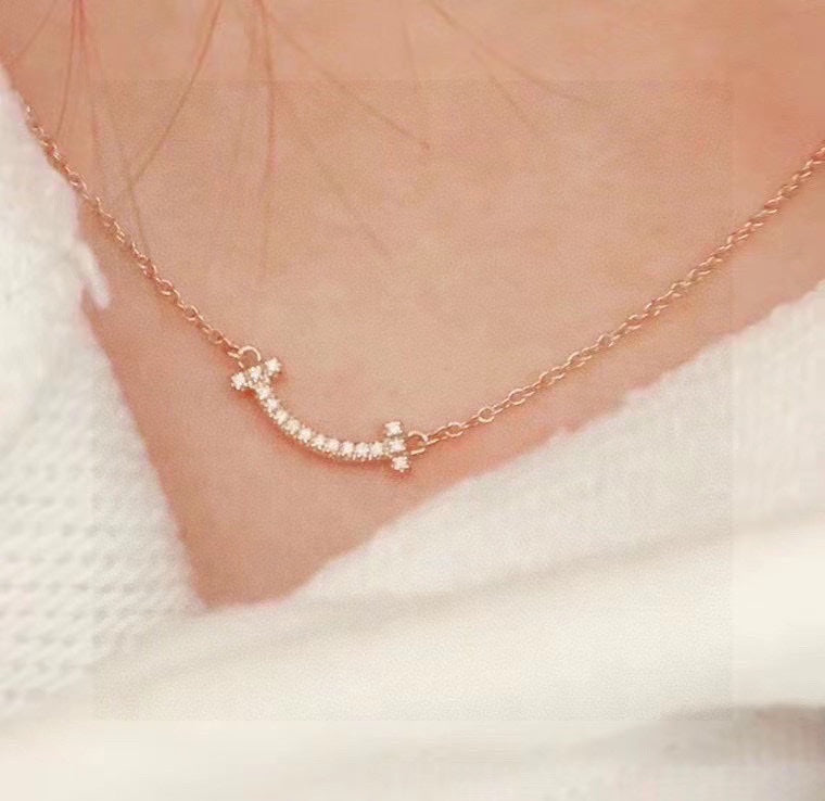 18K Celestial T Small Diamond Pendant Necklace