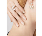 18K Celestial Sweet Alhambra Effeuillage Pearls Ring