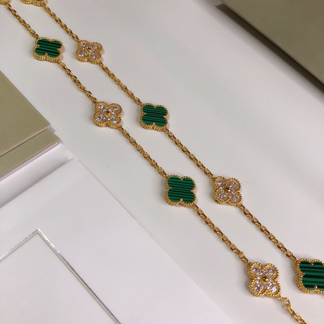 18K Celestial Vintage Alhambra 20 Motifs Long Clover Necklace