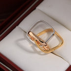 18K Celestial Trinity Cushion Ring