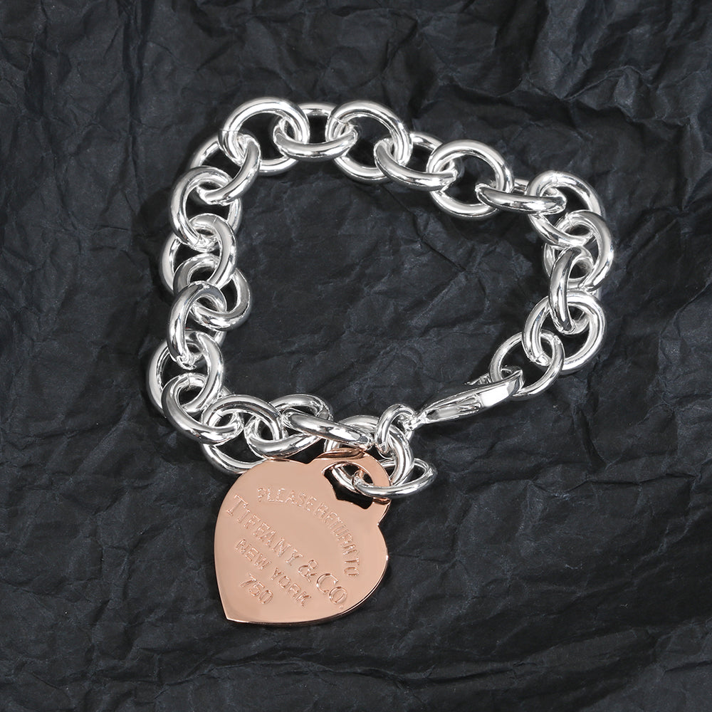 18K Celestial T Heart Tag Bracelet