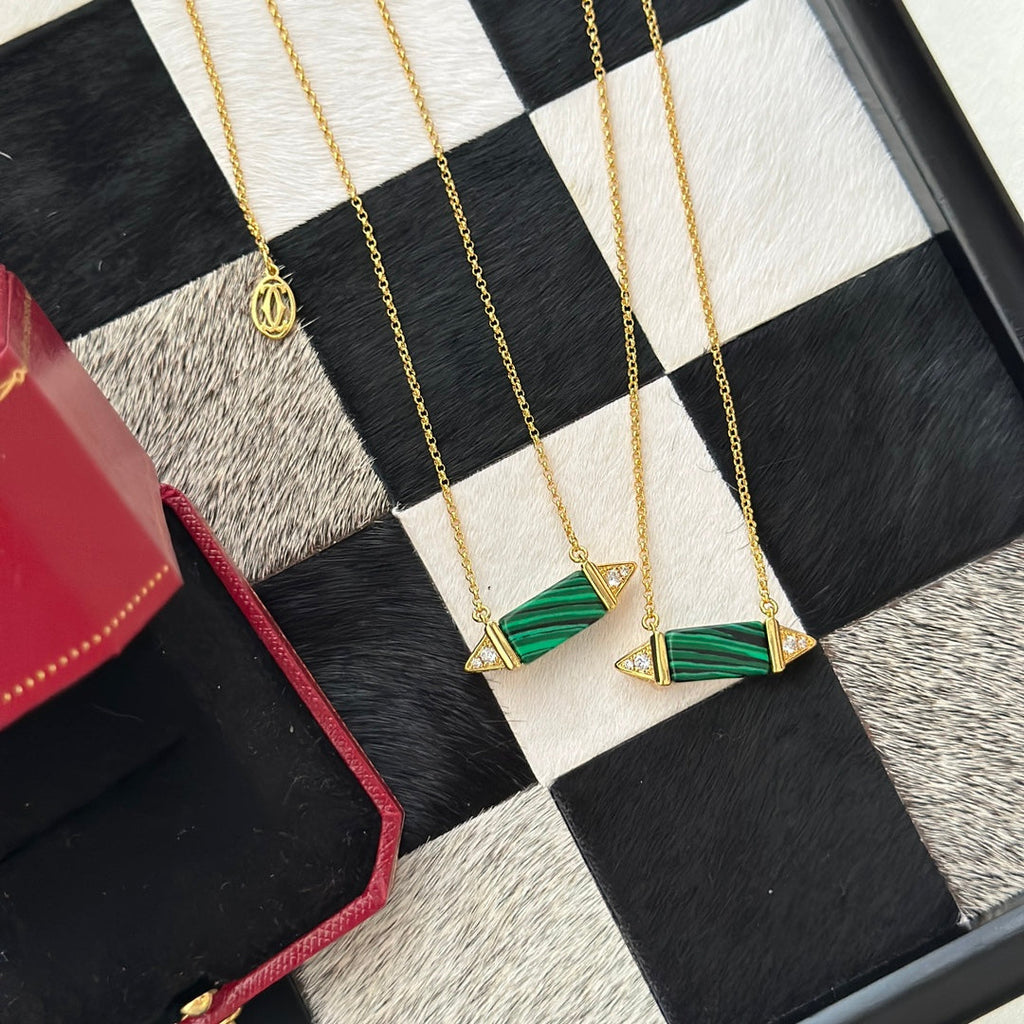 18K Celestial Les Berlingots De Malachite Necklace