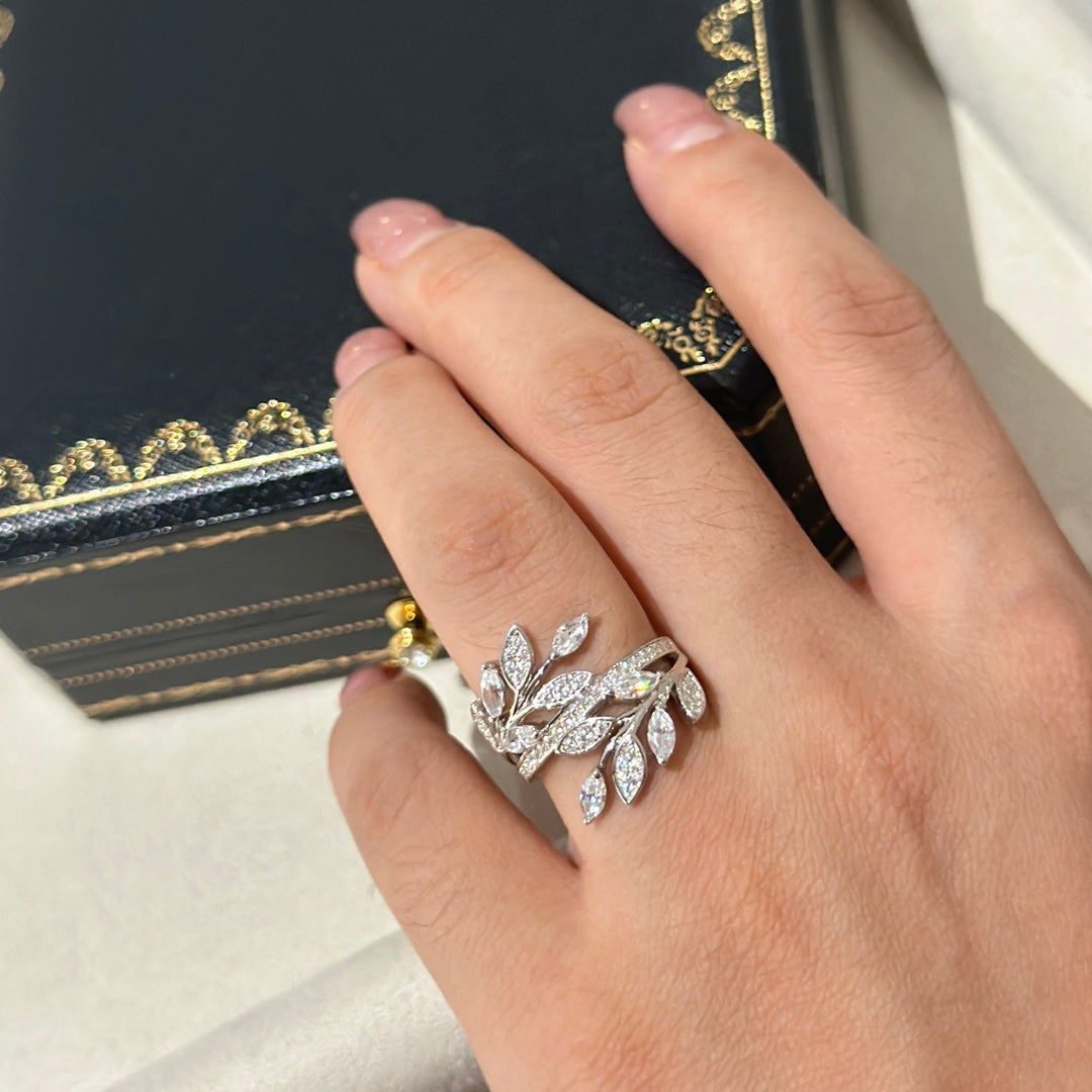 18K Celestial T Victoria Diamond Vine Bypass Ring