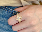 18K Celestial Vintage Alhambra Reversible Ring