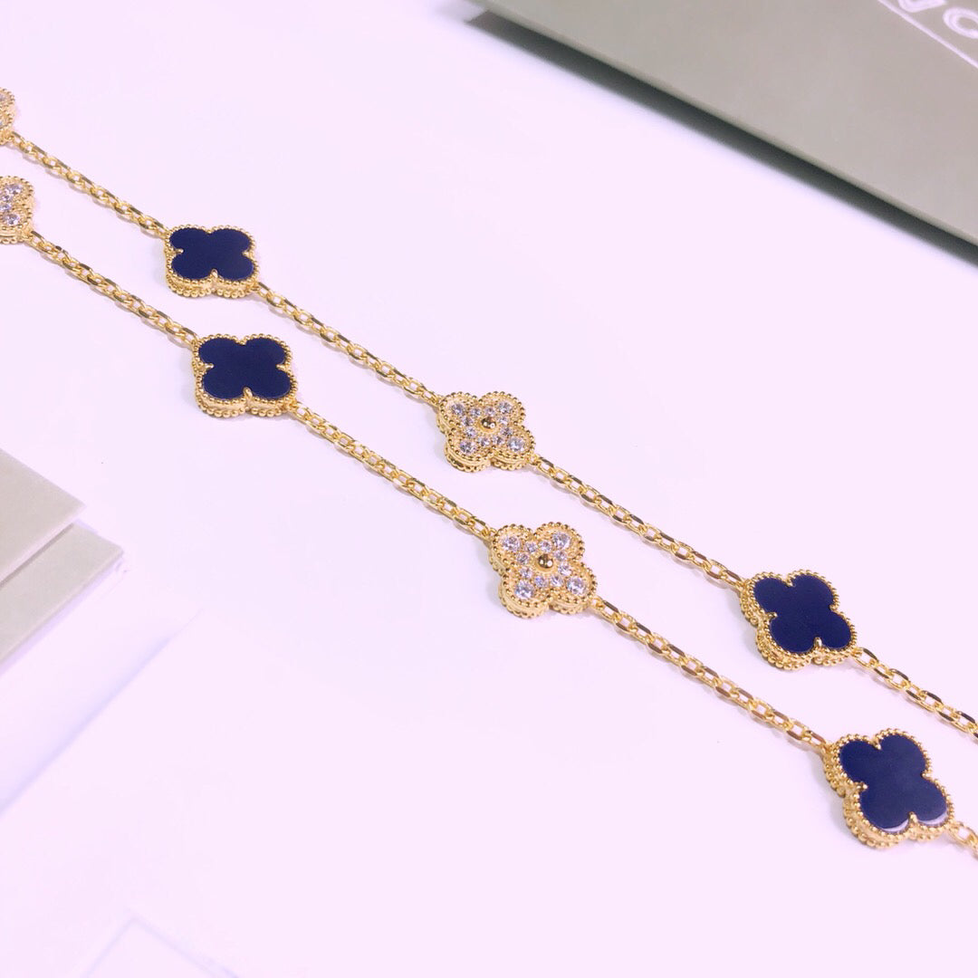 18K Celestial Vintage Alhambra 20 Motifs Long Necklace