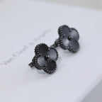18K Celestial Vintage Alhambra Black Earrings