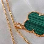 18K Celestial Magic Alhambra Malachite Necklace