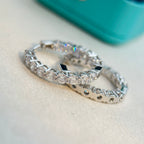 18K Celestial T Hoop Diamonds Earrings