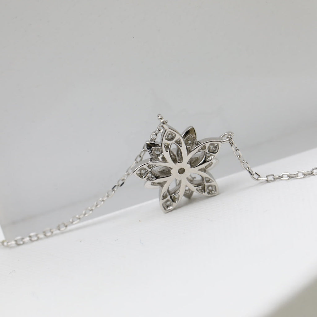 18K Celestial Lotus Openwork Pendant Necklace