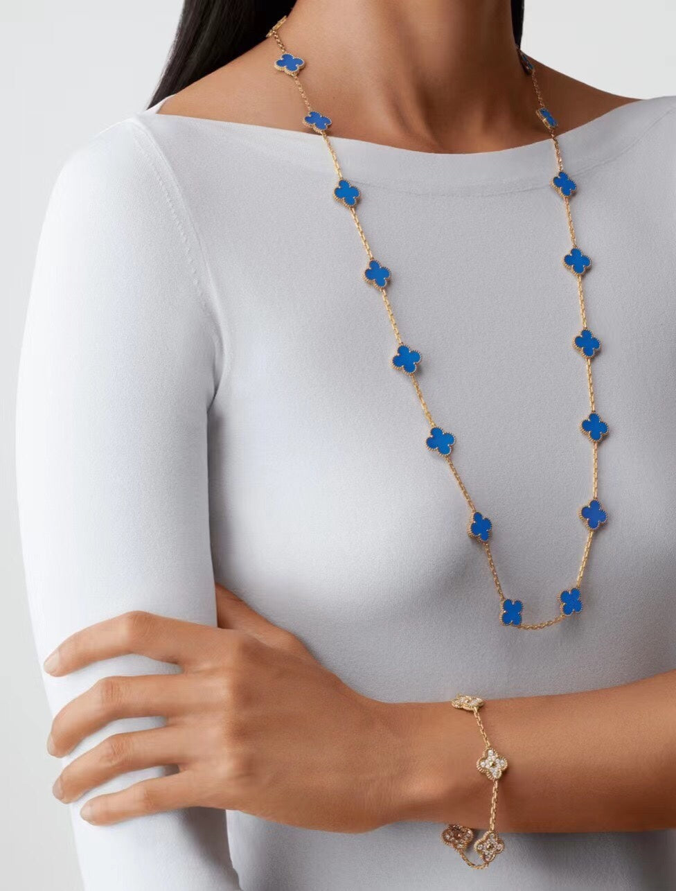 18K Celestial Vintage Alhambra 20 Motifs Long Necklace