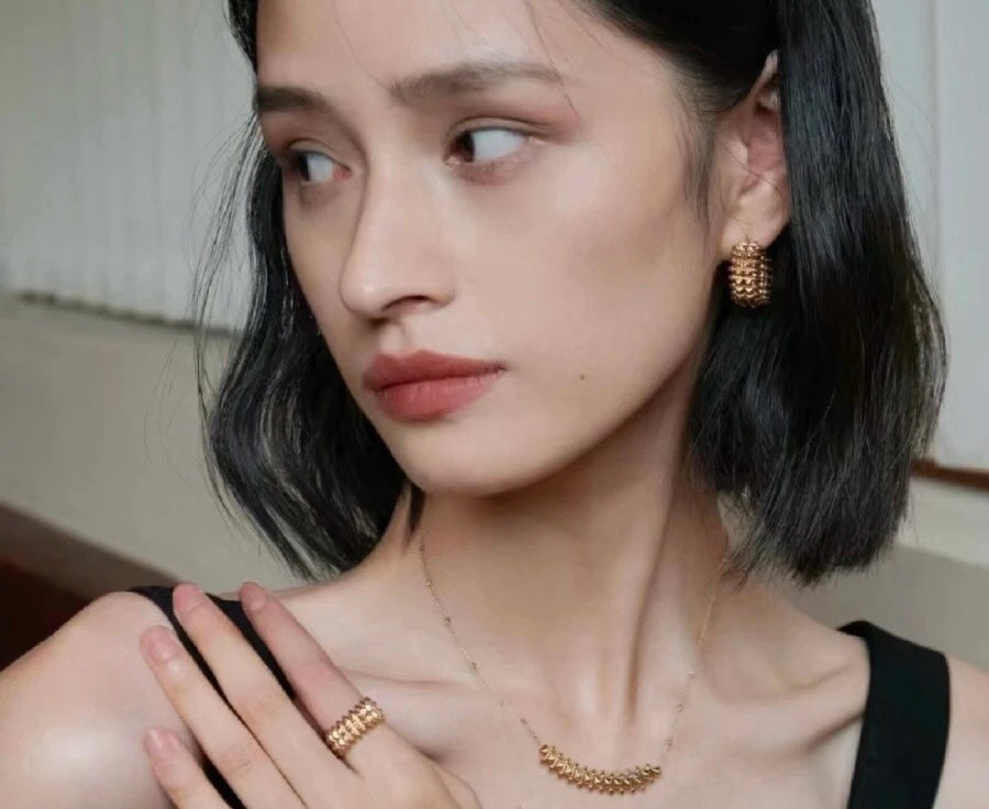 18K Celestial Clash De Earrings