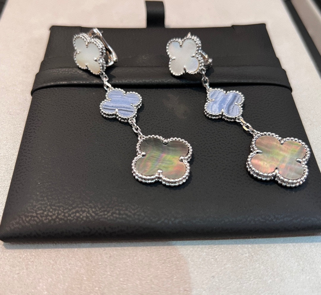 18K Celestial Magic Alhambra Three Motifs Earrings