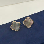 18K Celestial Vintage Alhambra Grey Earrings