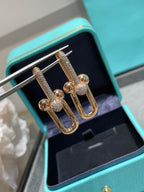 18K Celestial T HardWear Large Link Diamonds Earrings