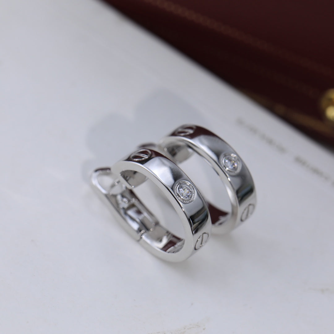18K Celestial Love 2 Diamonds Earrings