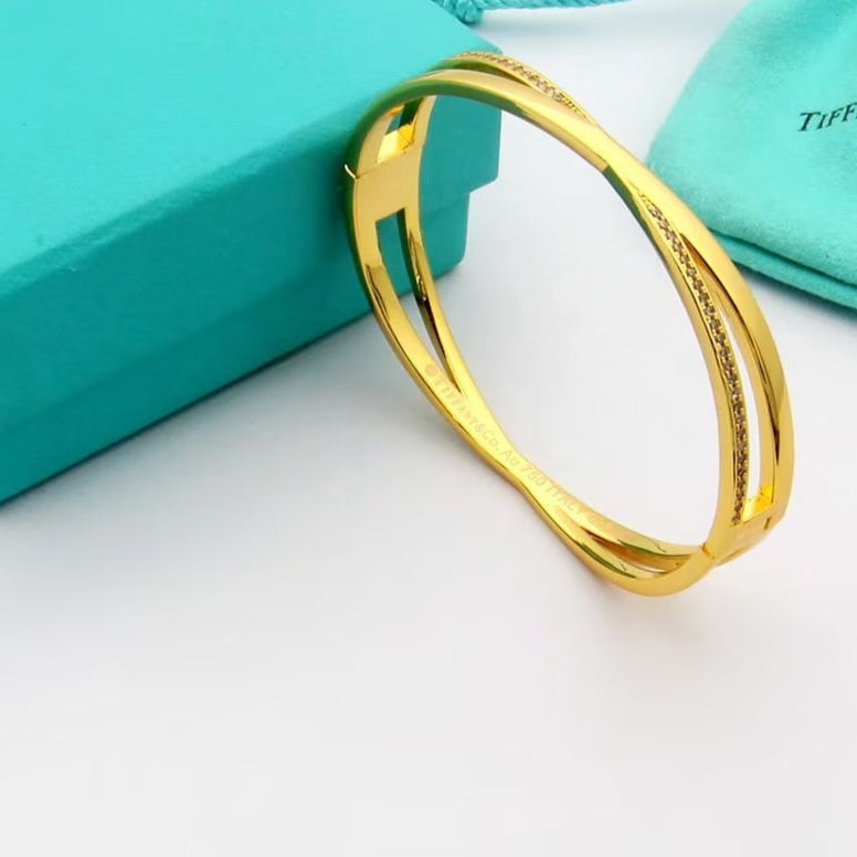 18K Celestial T Atlas x Narrow Hinged Bangle Bracelet
