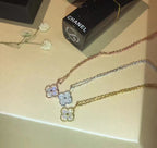18K Celestial Sweet Alhambra Diamond Necklace