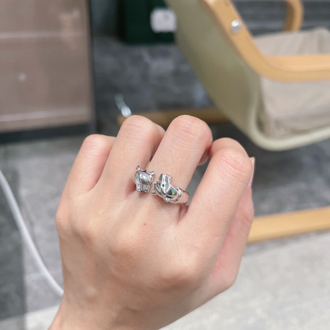 18K Celestial Panth̬re De Open Ring