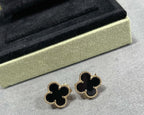 18K Celestial Vintage Alhambra Black Earrings