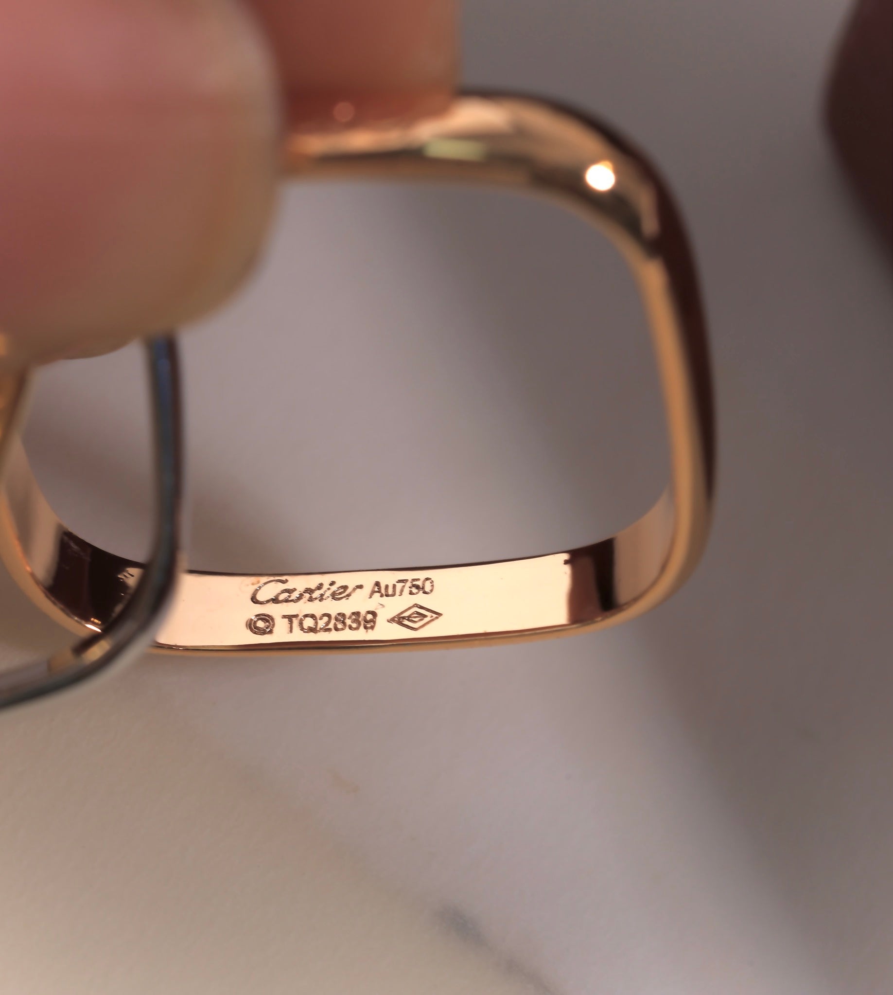 18K Celestial Trinity Cushion Ring