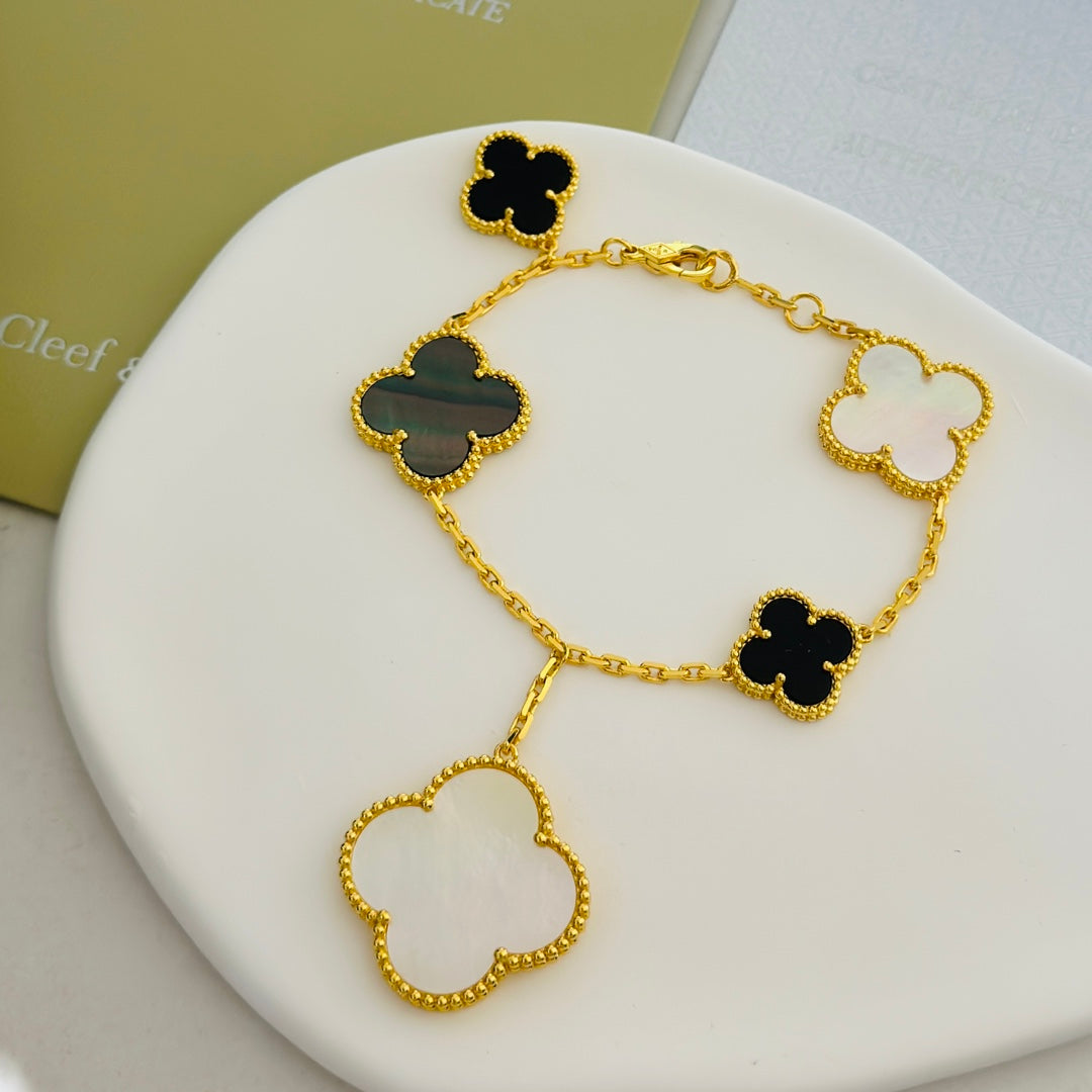 18K Celestial Magic Alhambra Five Motifs Clover Bracelet